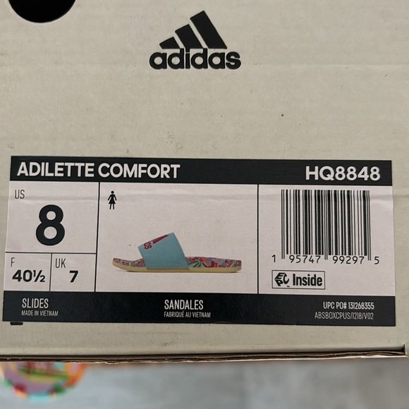 adidas Women's Adilette Comfort Slides Sandal - 8 - Picture 3 of 3